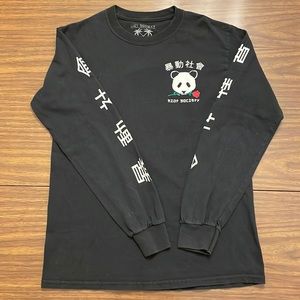 Mens SM long sleeve black graphic tee ‘Riot Society’